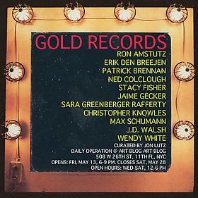 Erik Den Breejen participates in exhibition "GOLD RECORDS," curated by Jon Lutz