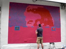 Erik den Breejen paints Rag & Bone's Houston Wall