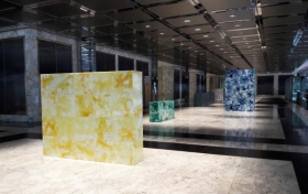 David Baskin Commission "Construct" on View and Open to the Public at One Liberty Plaza