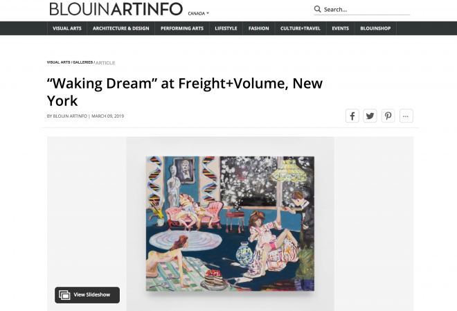"Waking Dream" featured on Blouin ARTINFO